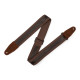 MC2CG-BRN-DBR Tracolla in cotone Brown con strip in pelle Dark Brown 2"