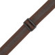 MC2CG-BRN-DBR Tracolla in cotone Brown con strip in pelle Dark Brown 2"
