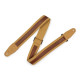 MC2CG-TAN-TAN Tracolla in cotone Tan con strip in pelle Tan 2"