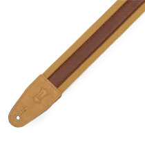 MC2CG-TAN-TAN Tracolla in cotone Tan con strip in pelle Tan 2"