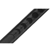 MG317MP-BLK-BLK Tracolla in pelle Double Moon Phases Black 2 1/2"