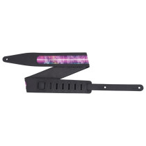 MG317Z-BLK Tracolla in pelle con stampa Cosmic Window Cut Out Black 2 1/2"