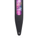 MG317Z-BLK Tracolla in pelle con stampa Cosmic Window Cut Out Black 2 1/2"