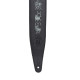MG317ZE-BLK Tracolla in pelle ricamata Zodiac Signs Black 2 1/2"