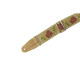 MH8P-009 Tracolla in canapa Rosa Motif Pink and Red 2"