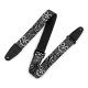 MP2CAL-003 Tracolla in poliestere Calaca Series Black and White Skull 2"