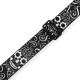 MP2CAL-003 Tracolla in poliestere Calaca Series Black and White Skull 2"