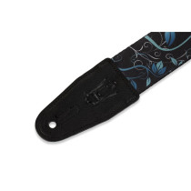 MPD2-038 Tracolla in poliestere Blue Flower 2"