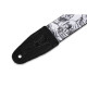 MPD2-048 Tracolla in poliestere White & Black Skulls 2"