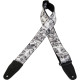 MPD2-048 Tracolla in poliestere White & Black Skulls 2"
