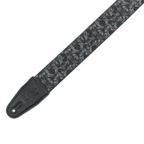 MPD2-111 Tracolla in poliestere Black & Grey Skulls 2"