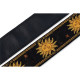 MPJG-SUN-BLK Tracolla in tessuto Sun Motif Black 2"