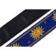MPJG-SUN-BLU Tracolla in tessuto Sun Motif Blue 2"