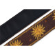 MPJG-SUN-BRN Tracolla in tessuto Sun Motif Brown 2"