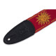 MPJG-SUN-RED Tracolla in tessuto Sun Motif Red 2"