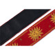 MPJG-SUN-RED Tracolla in tessuto Sun Motif Red 2"