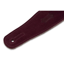 MS26-BRG Tracolla in pelle scamosciata Burgundy 2 1/2"