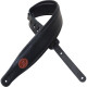 MSS2-BLK Tracolla in pelle imbottita Pebbled Black 3"