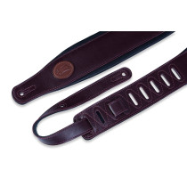 MSS2-BRG Tracolla in pelle imbottita Burgundy 3"