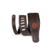 MSS2-DBR Tracolla in pelle imbottita Dark Brown 3"