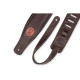 MSS2-DBR Tracolla in pelle imbottita Dark Brown 3"