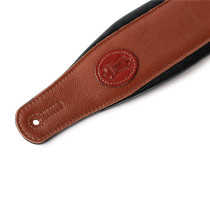 MSS2-TAN Tracolla in pelle imbottita Tan 3"