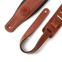 MSS2-TAN Tracolla in pelle imbottita Tan 3"