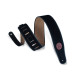 MSS3-BLK Tracolla in pelle scamosciata con piping Black 2 1/2"