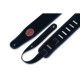MSS3-BLK Tracolla in pelle scamosciata con piping Black 2 1/2"