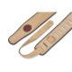 MSS3-TAN Tracolla in pelle scamosciata con piping Tan & Black 2 1/2"