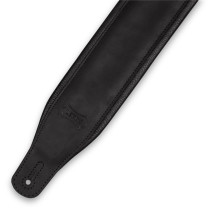 PM32BH-BLK Tracolla in pelle morbida Distressed Black 3"