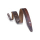 PMD4BU-DBR Tracolla in pelle con 5 cent coin Two Tone Brown 2 1/2"