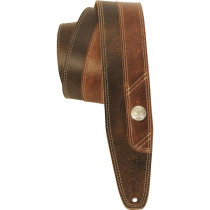 PMD4BU-DBR Tracolla in pelle con 5 cent coin Two Tone Brown 2 1/2"