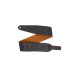 MGS44ST3-BLK-HNY Tracolla in pelle con retro in pelle scamosciata Black & Honey 3"