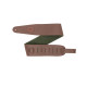 MGS44ST3-BRN-GRN Tracolla in pelle con retro in pelle scamosciata Brown & Green 3"