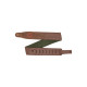 MGS80CS-BRN-GRN Tracolla in pelle imbottita con retro in pelle scamosciata Brown & Green 2 1/2"