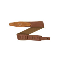 MGS80CS-TAN-SND Tracolla in pelle imbottita con retro in pelle scamosciata Tan 2 1/2"