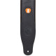 MGS83CS-BLK-HNY Tracolla in pelle imbottita con retro in pelle scamosciata Black & Honey 3"