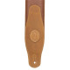 MGS83CS-TAN-SND Tracolla in pelle imbottita con retro in pelle scamosciata Tan 3"