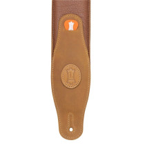 MGS83CS-TAN-SND Tracolla in pelle imbottita con retro in pelle scamosciata Tan 3"