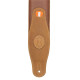 MGS83CS-TAN-SND Tracolla in pelle imbottita con retro in pelle scamosciata Tan 3"
