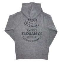 T3422 - Gray Zip Up Logo Hoodie - M