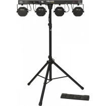 STAGEBAR-II Kit su Treppiede Par + Strobo con Pedaliera Wireless
