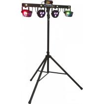 FLORIDABAR-II Kit su Treppiede Par + Derby + Strobo + Laser con Telecomando IR