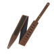 M317TRI-BRN-GRN Tracolla in pelle Crazy Horse Brown Green 2 1/2"