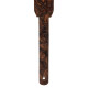 M11BGVDX-BRN Tracolla in pelle goffrata e retro in pecora Brown 2"