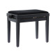 PB/010 BK S Panca in Legno Nero Satinato per Pianoforte