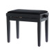 PB/010 BK S Panca in Legno Nero Satinato per Pianoforte