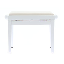 PB/010 WH S Panca in Legno Bianco Satinato per Pianoforte