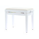 PB/010 WH S Panca in Legno Bianco Satinato per Pianoforte